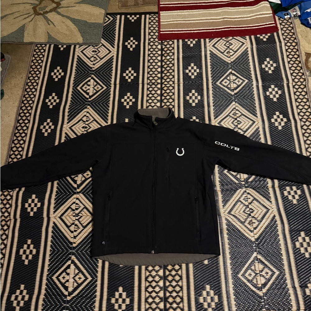 NFL Indianapolis Colts team jacket lined embroidered weather resistant M